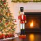 32.5" Large Metal Christmas Nutcracker with Hidden Storage Holiday Decoration for Home or Porch